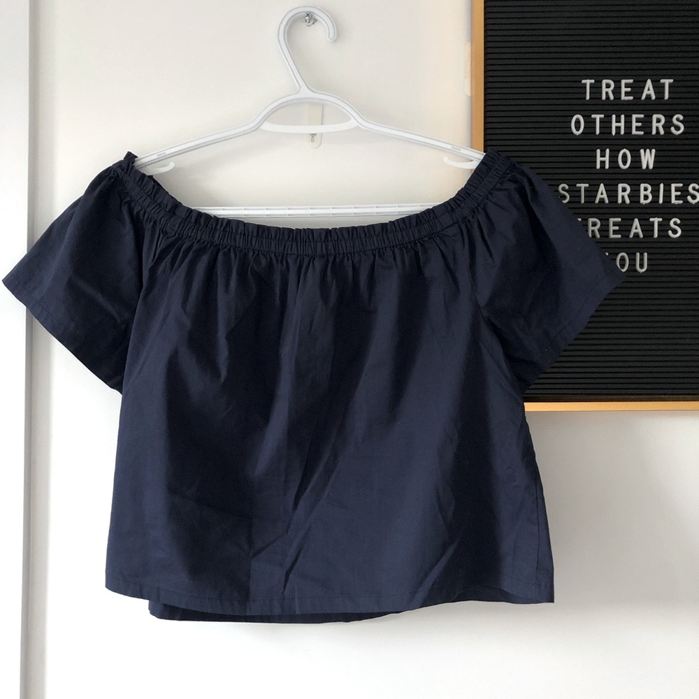Navy off the shoulder top